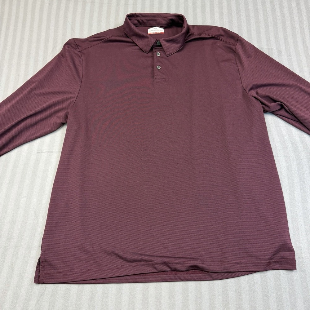 Grand Slam Performance Men's Long Sleeve Golf Polo Shirt XXL‎ Purple